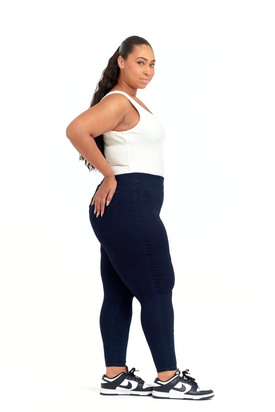 Skinny 1822 Denim | Plus Silk Denim Pull-On Jeggings In Rinse