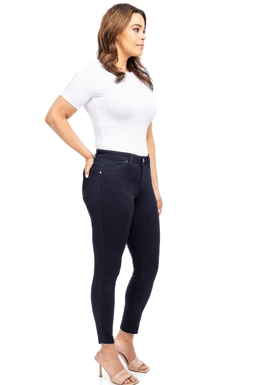 Skinny 1822 Denim | Curvy Fit & Life Shapewear Ankle Skinny In Rinse