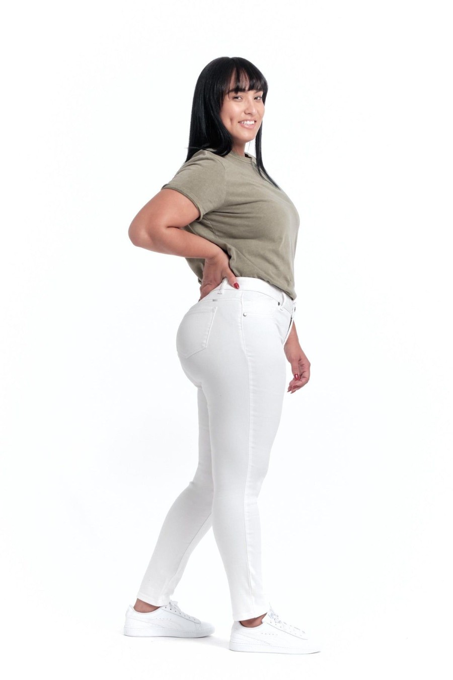 Skinny 1822 Denim | Curvy Butter Ankle Skinny In White