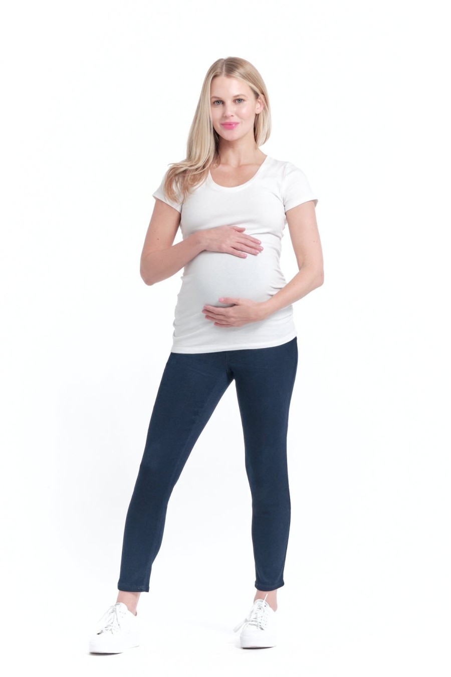 Skinny 1822 Denim | Maternity Butter Skinny W/ Bellyband In Rinse