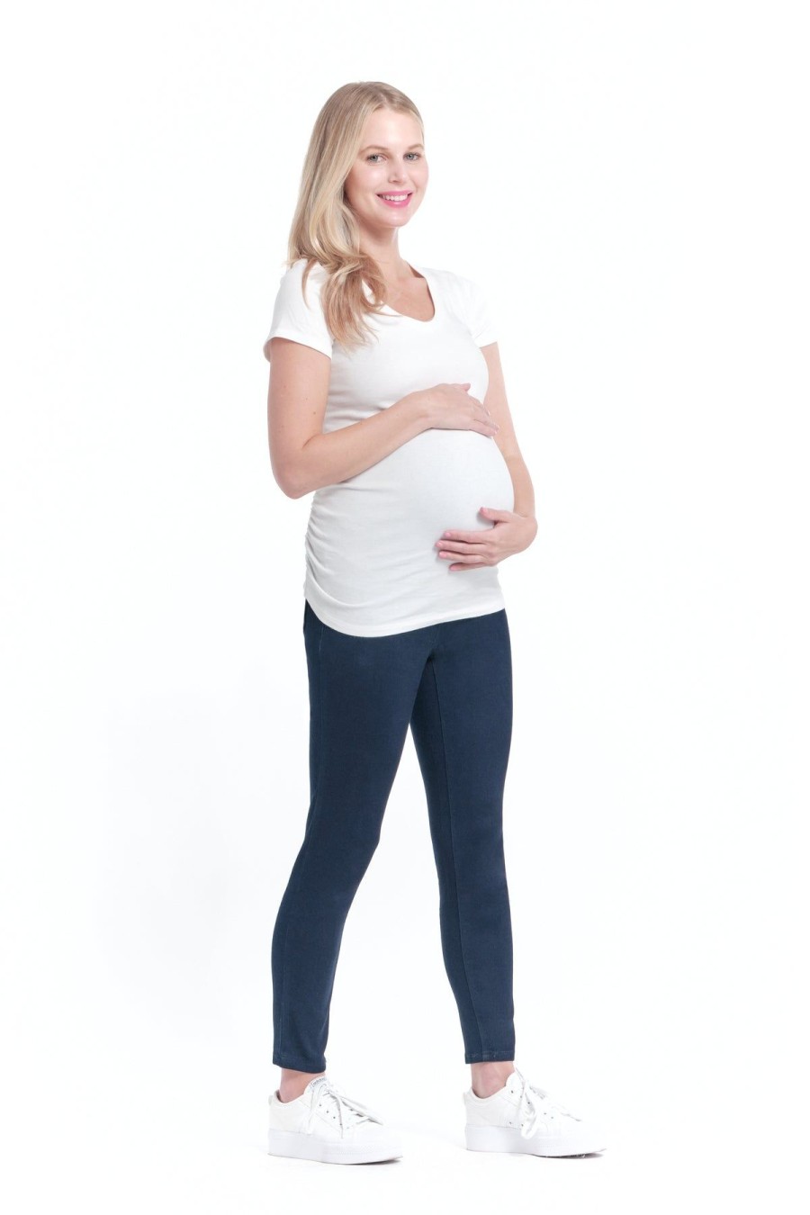 Skinny 1822 Denim | Maternity Butter Skinny W/ Bellyband In Rinse