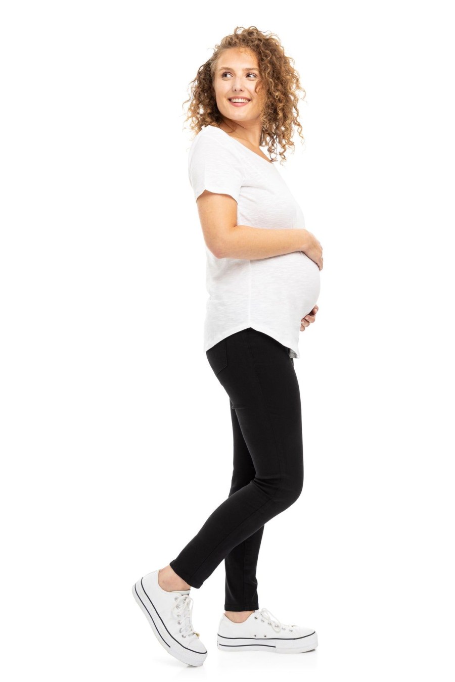 Skinny 1822 Denim | Maternity Madison Better Butter Skinny W/ Bellyband In Black