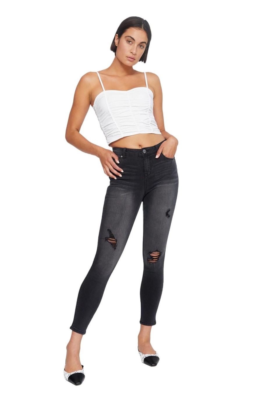 Skinny 1822 Denim | Vintage Destructed Skinny In Kayley