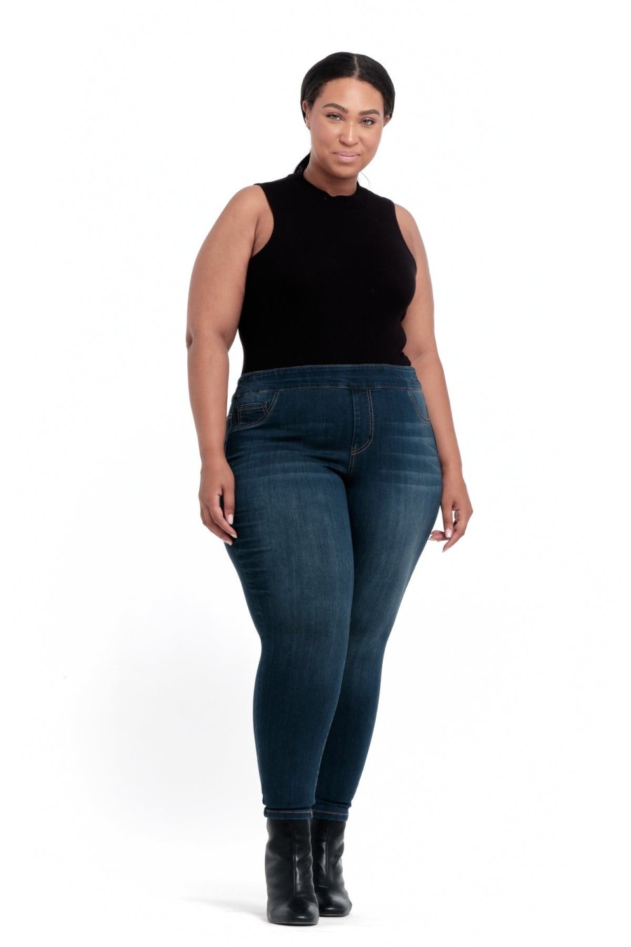 Skinny 1822 Denim | Plus Silk Denim Pull-On Jeggings In Lennox